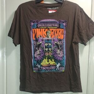 Pink Floyd Brown Tee with Colorful Graphic